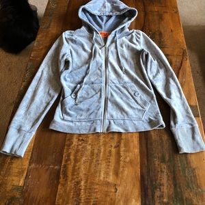 Juicy Couture heather blue velour hoodie